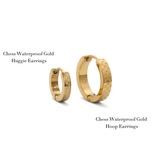 Chess Gold Huggie Earrings