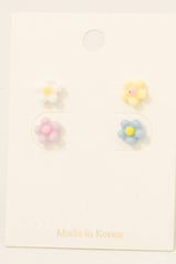 Flower Stud Earrings Set