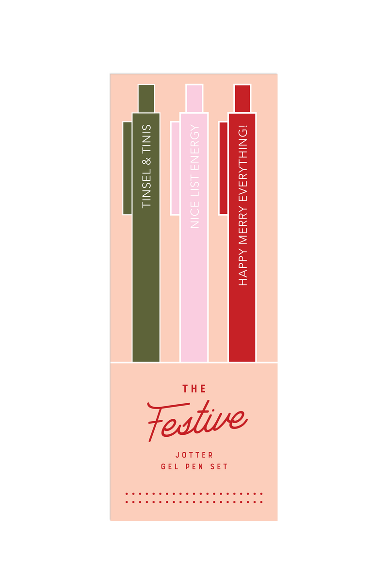 Festive Jotter Gel Pen: Set of 3