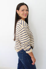 Striped Long Sleeve Sweater Top