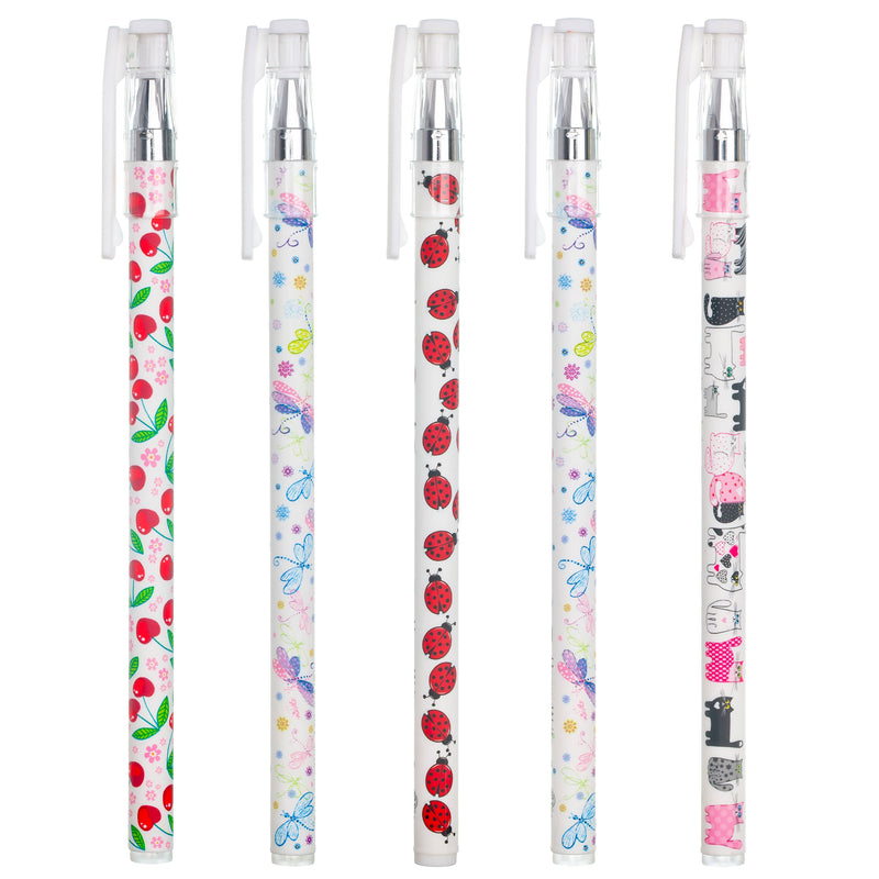 HappyWrite-5 Pack Ladybugs,Cherries,Butterflies, PinkKittens