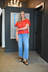 Fia Floral Balloon Sleeve Top