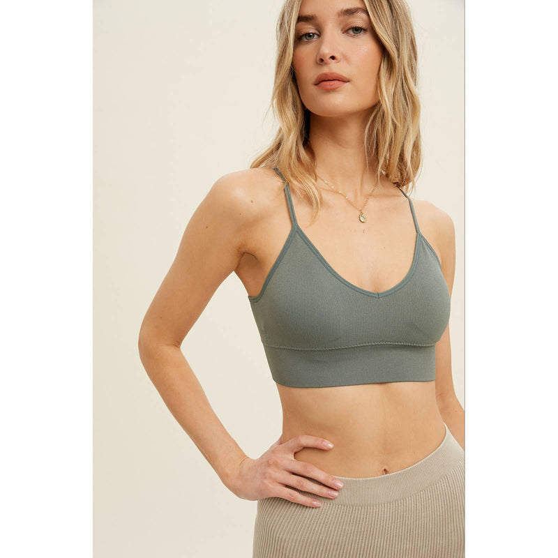 Ribbed Seamless Low Back Bralette