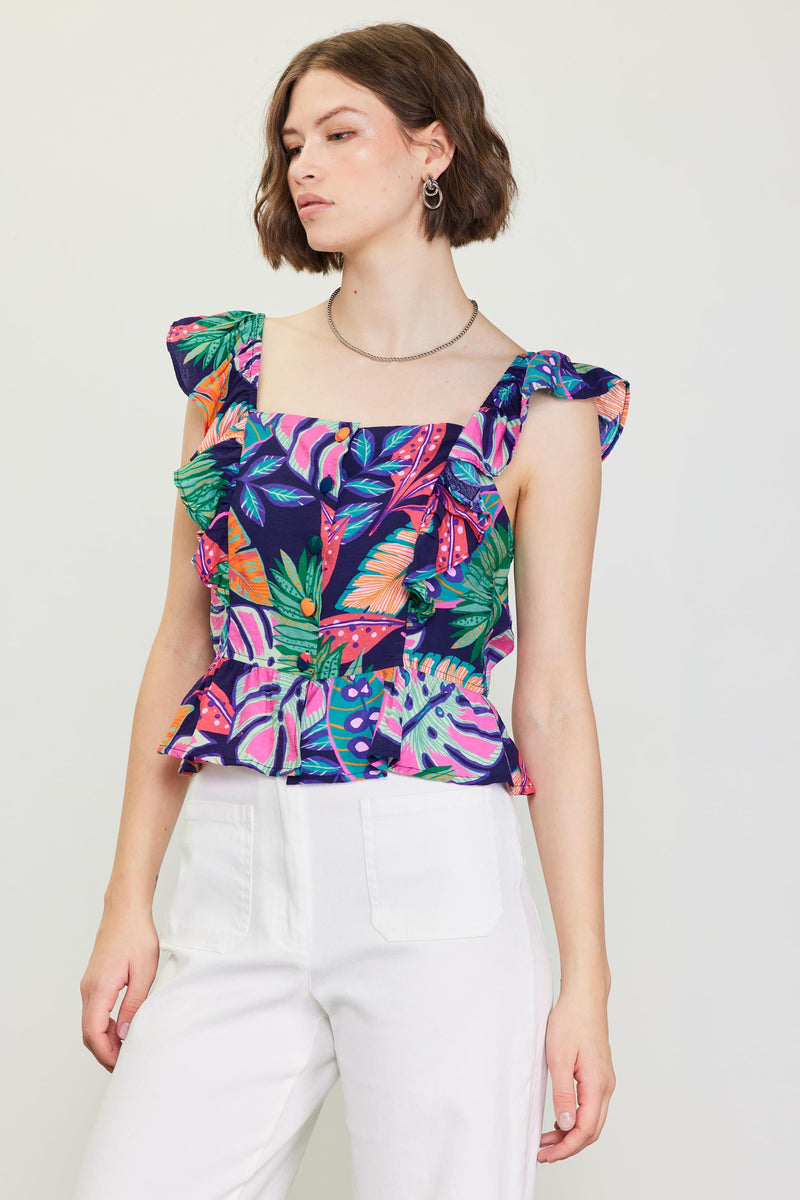 Tropical Print Tank