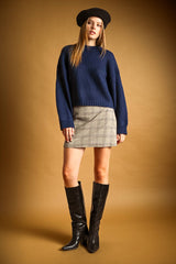 Round Neck Sweater Top