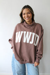 WWJD Mock Neck Sweatshirt