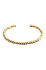 24K Gold Twisted Bangle