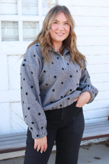 Polka Dot Collared Sweater