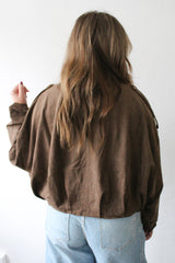Suede Pleated Jacket