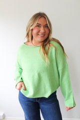 Knit Sweater Rolled Round Neck Pullover Top 2 Colors!