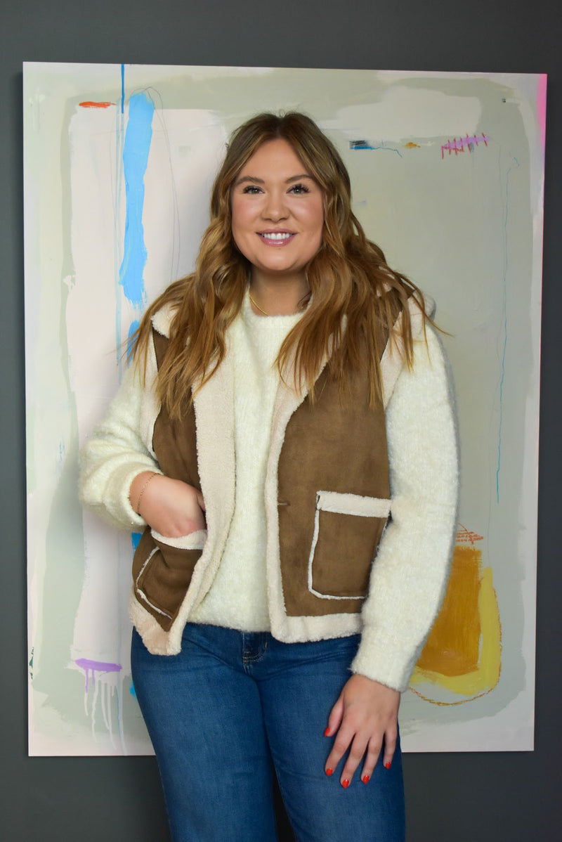 Nellie Suede Pocketed Vest