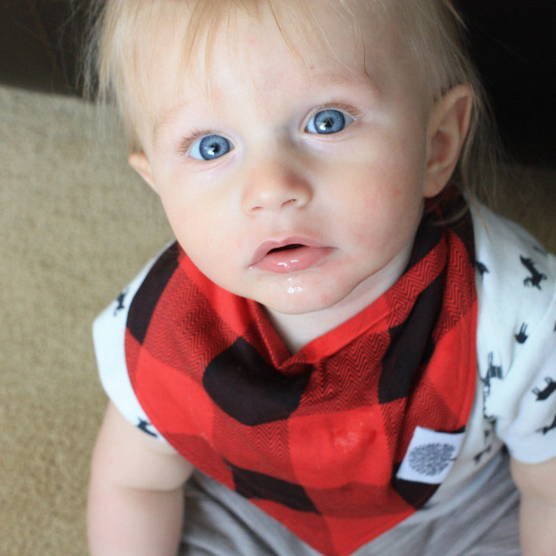 Lumberjack Bandana Bib Set