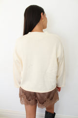 V-Neck Oversized Long Sleeve Sweater Top