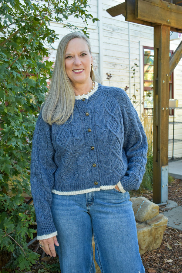Willow Contrast Cable Sweater