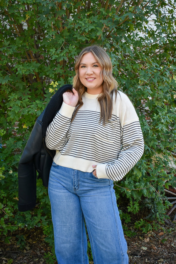 Nora Stripe Knitted Top