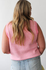 Stripe Color Block Sweater Vest