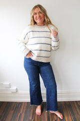 Round Neck Long Sleeve Sweater Top