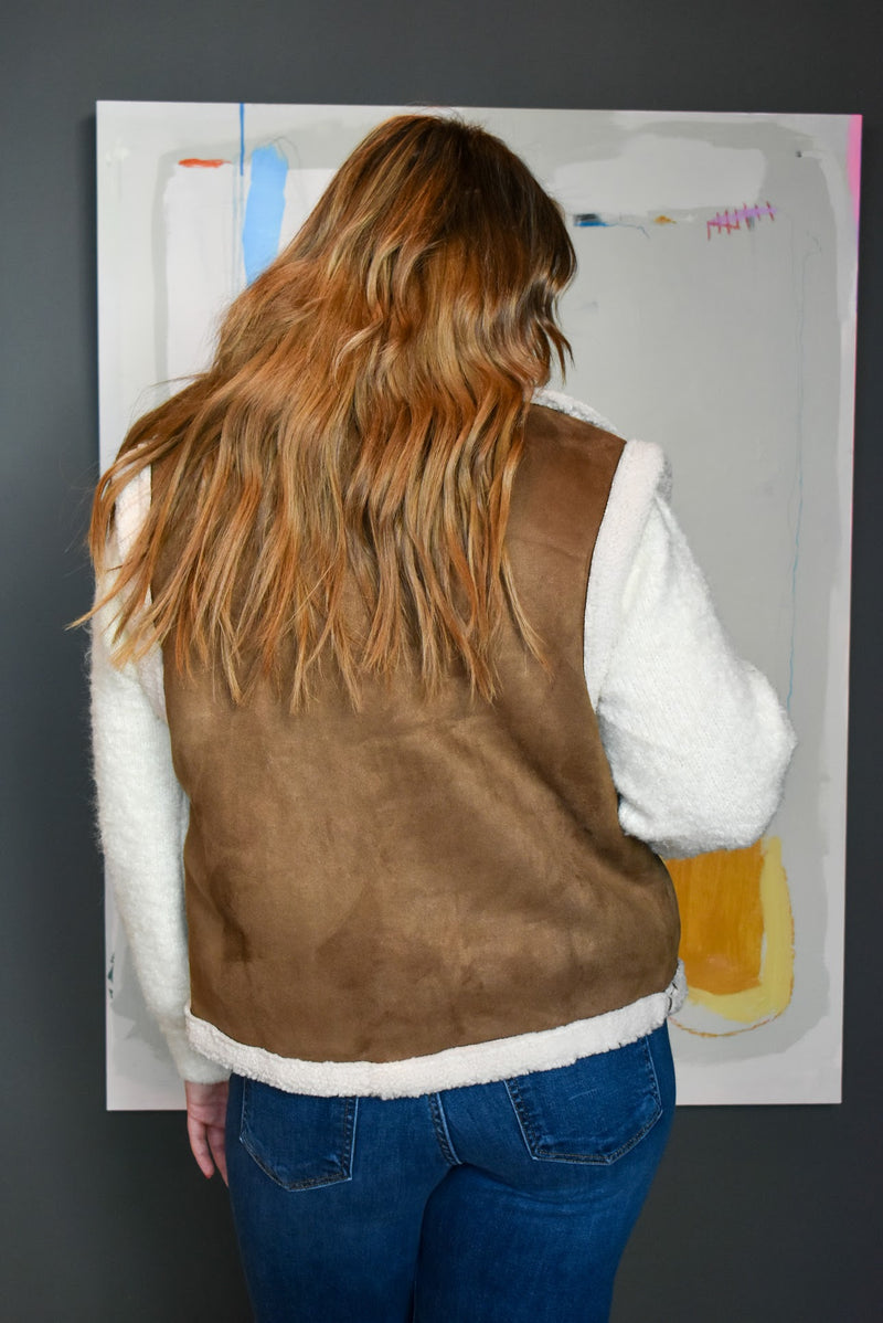 Nellie Suede Pocketed Vest