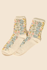 Multi Flower Pattern Socks