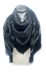Paisley Square Wool Scarf