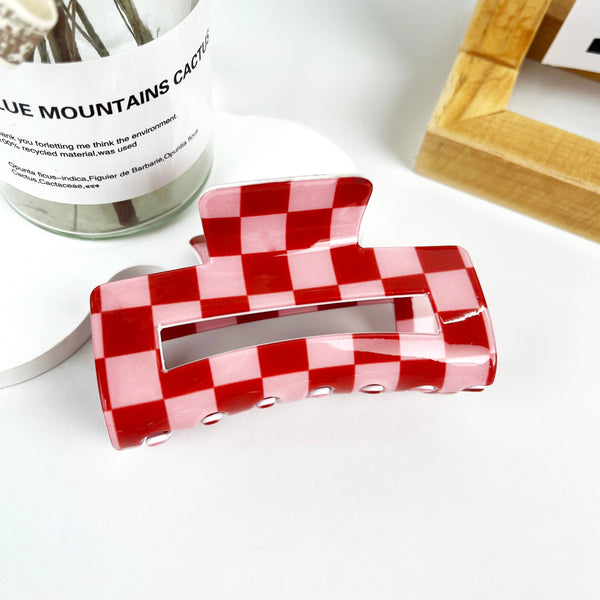 Checkerboard Hair Clip