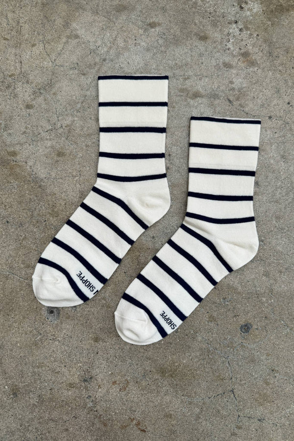 Wally Socks: Breton Stripe