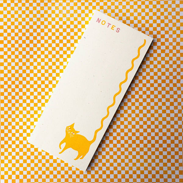 Squiggle Tail Cat - Risograph Notepad