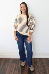 Striped Long Sleeve Sweater Top