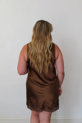 Woven Satin Sleeveless Mini