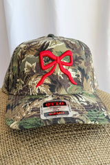 Red Bow Camo Trucker Hat