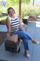 John + Jenn Lynx Coastal Navy Knitted Tank