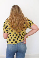 Polka Dot Peter Pan Collar Blouse