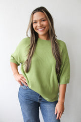 Basic Short Sleeve Sweater