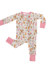 Saddle Up, Cowgirl Toile  - Convertible Zip PJs