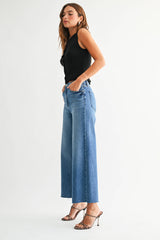 High Rise Scissor Cut Wide Leg
