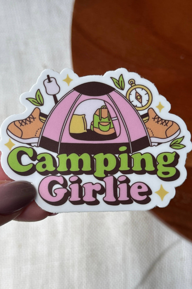 Camping Girlie Sticker