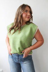 Contrast Trim Sweater Vest