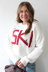 Ski Crew Neck Long Sleeve Pullover Top