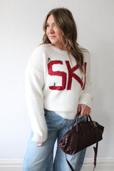 Ski Crew Neck Long Sleeve Pullover Top