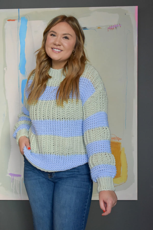 Isabelle Color Block Chunky Sweater