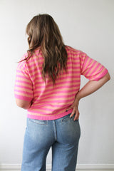 Punch Stripe Soft Button Down Cardigan
