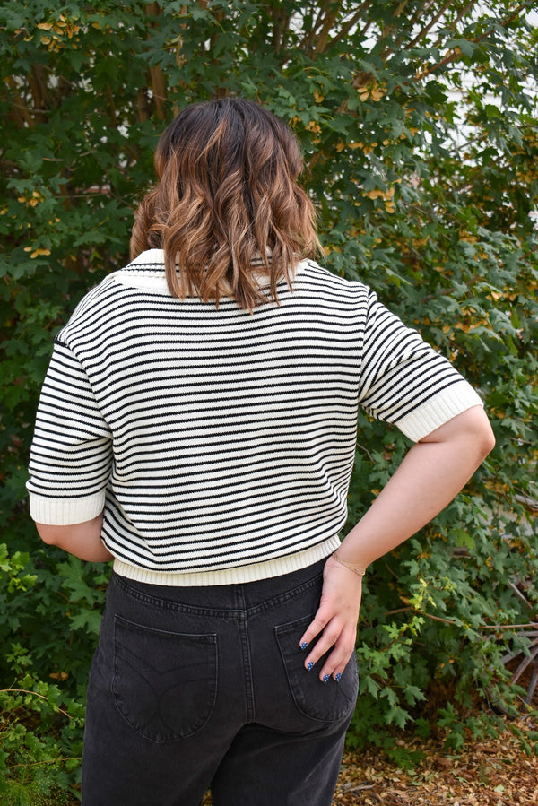 Rowan Stripe Collar Top
