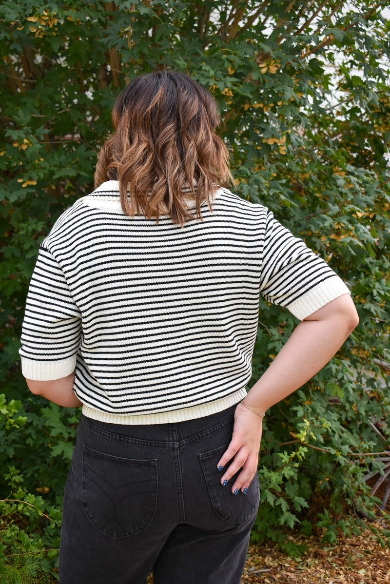Rowan Stripe Collar Top