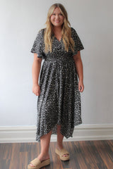 Unbalanced Skirt Floral Print Maxi Dress
