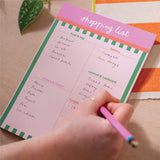 Weekly Shopping List Pad Cabana Stripe