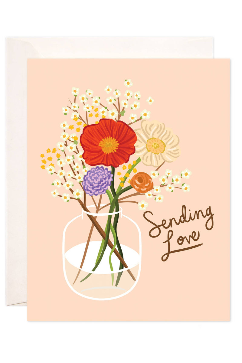 Flower Vase Love Greeting Card