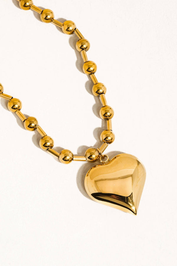 Paris Large Heart Chain Necklace