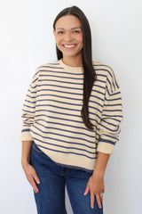 Striped Long Sleeve Sweater Top