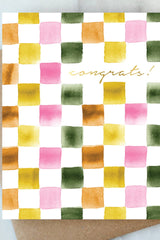 Checkerboard Congrats Card