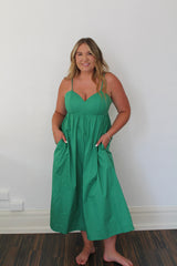 GREYLIN Libby Boned Bodice Midi Dress